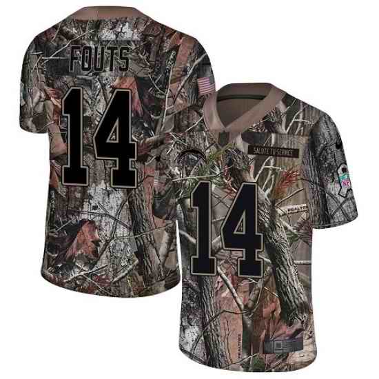 Nike Chargers #14 Dan Fouts Camo Men Stitched NFL Limited Rush Realtree Jersey